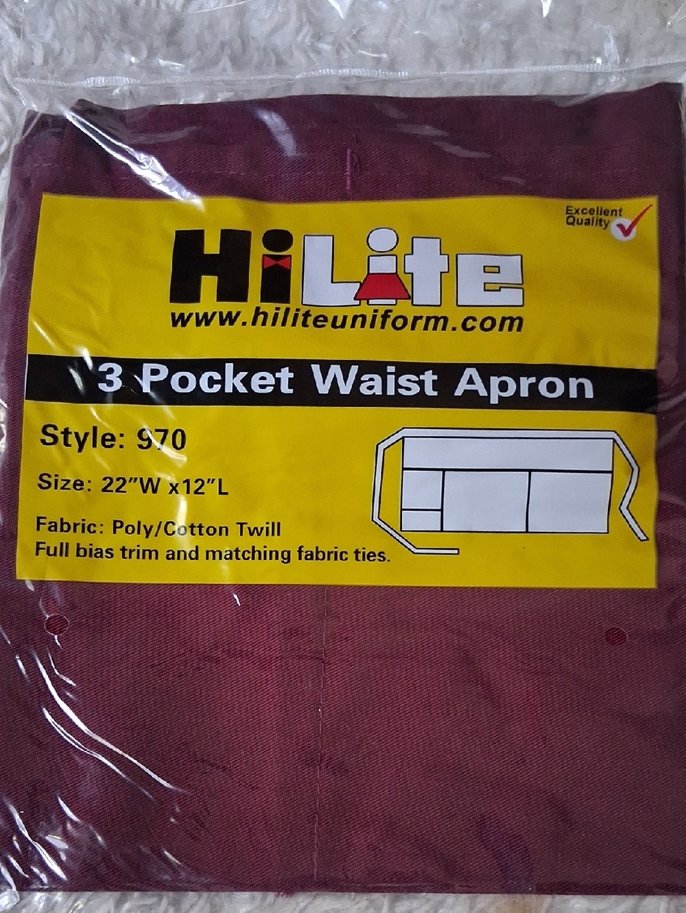 NWT! HiLite 3-Pocket Waist Apron